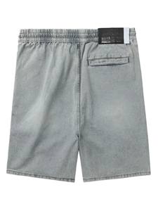 Pantalones cortos de mezclilla desgastados Rasgados Hombres Jeans Short Sport Jorts Hombres Denim Applique Logo Esticated Cordón Cintura Jorst - Product Image 2