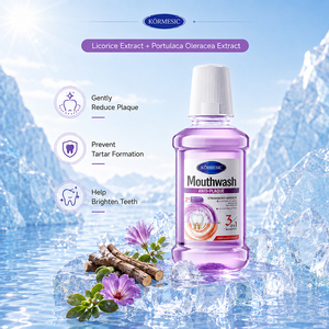 KORMESIC 250ml Enjuague Bucal 3 en 1 para el Cuidado Bucal, Alivio del <span class=keywords><strong>Mal</strong></span> <span class=keywords><strong>Aliento</strong></span>, Anti-Placa, Antibacteriano, Antiinflamatorio, con Logotipo Personalizado del Fabricante - Product Image 4