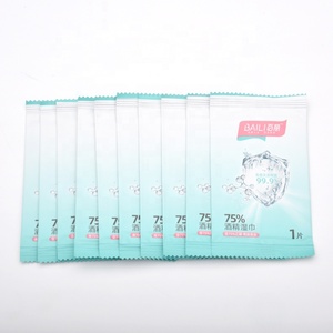 Non-woven 10pcs Single pack disinfectant disposable cleaning 75% Ethanol tissue paper <span class=keywords><strong>alcohol</strong></span> wet wipes - Product Image 2
