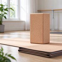 Bloc de yoga en liège haute densité, antidérapant, écologique, pour Pilates, méditation, entraînement à domicile
