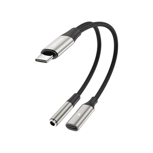Eseekgo 4FT ES-15C/1.2ม. 2-in-1 Type-C TO-C + 3.5มม. อะแดปเตอร์เสียงอเนกประสงค์เข้ากันได้ประเภท C + 3.5มม. สำหรับลำโพงโทรศัพท์มือถือ - Product Image 1