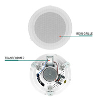 Nouveau produit Haut-parleurs de plafond blancs 6 Watts Woofer de 4 pouces pour salle de bain cuisine salon bureau maison