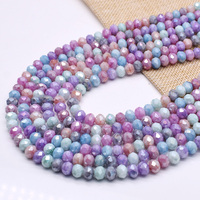 8mm Rondelle cristal perles de verre couleur facettes perles de verre entretoises en vrac pour la fabrication de bijoux collier à faire soi-même