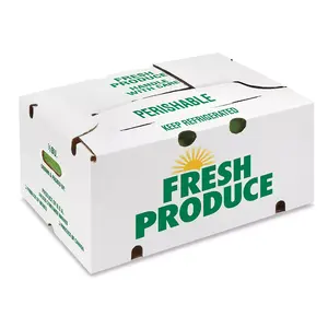 Toptan oluklu karton 5 Kg meyve üretmek kutuları sebze ambalaj balmumu karton Bushel kutuları