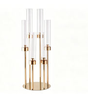 Chandeliers décoratifs en fer pour mariage et Noël, vaisselle durable électroplaquée
