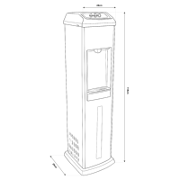 Distributeur d'eau électrique pour hôtel, filtration d'eau réfrigérée, système 2 voies, 240W, installation facile