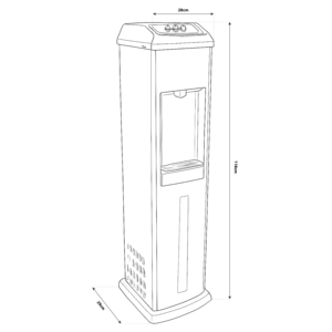 Dispensador de Columna Eléctrico para Uso en Hoteles, Filtración de Agua Refrigerada, Sistema de 2 Vías - Product Image 2