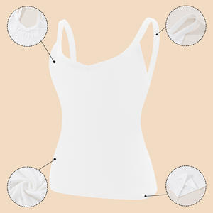 Haute qualité couleur unie Anti-rides Camisole doux élastique dames à la mode intérieur porter <span class=keywords><strong>sans</strong></span> manches débardeurs pas de sous-verre <span class=keywords><strong>gilet</strong></span> - Product Image 6