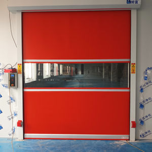 Vente directe d'usine HAOLAN HLC-100 Porte industrielle à grande vitesse en PVC avec ouverture latérale électrique, résistance au feu jusqu'à 2 heures - Product Image 1