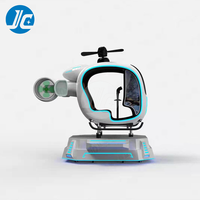 Simulateur de vol VR d'hélicoptère et d'avion en intérieur pour gagner de l'argent, avec joystick et cockpit - Construction métallique pour parcs d'aventure