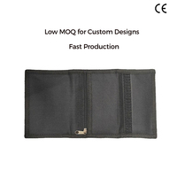 Dompet Lipat Tiga Resleting Kanvas Oxford Murah, Bahan Polyester Promosi, Menerima Cetak Logo Kustom