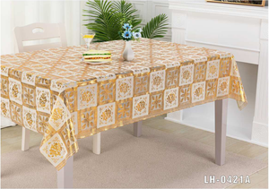 Beautiful Appearance Gold Stamping Rectangle <strong>Plastic</strong> <strong>Table</strong> <strong>Clothes</strong> for Weddings Decorations - Product Image 5