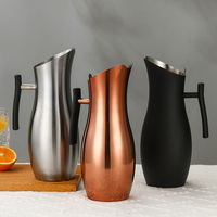 Pichet moderne en acier inoxydable 304 pour eau froide et lait, pot à eau en métal pour un rangement pratique et élégant