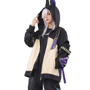 Sudadera con capucha y cremallera bordada de Tighnari de Genshin para hombre, con estampado 3D de anime, ajuste holgado, antiarrugas, para otoño - Product Image 5