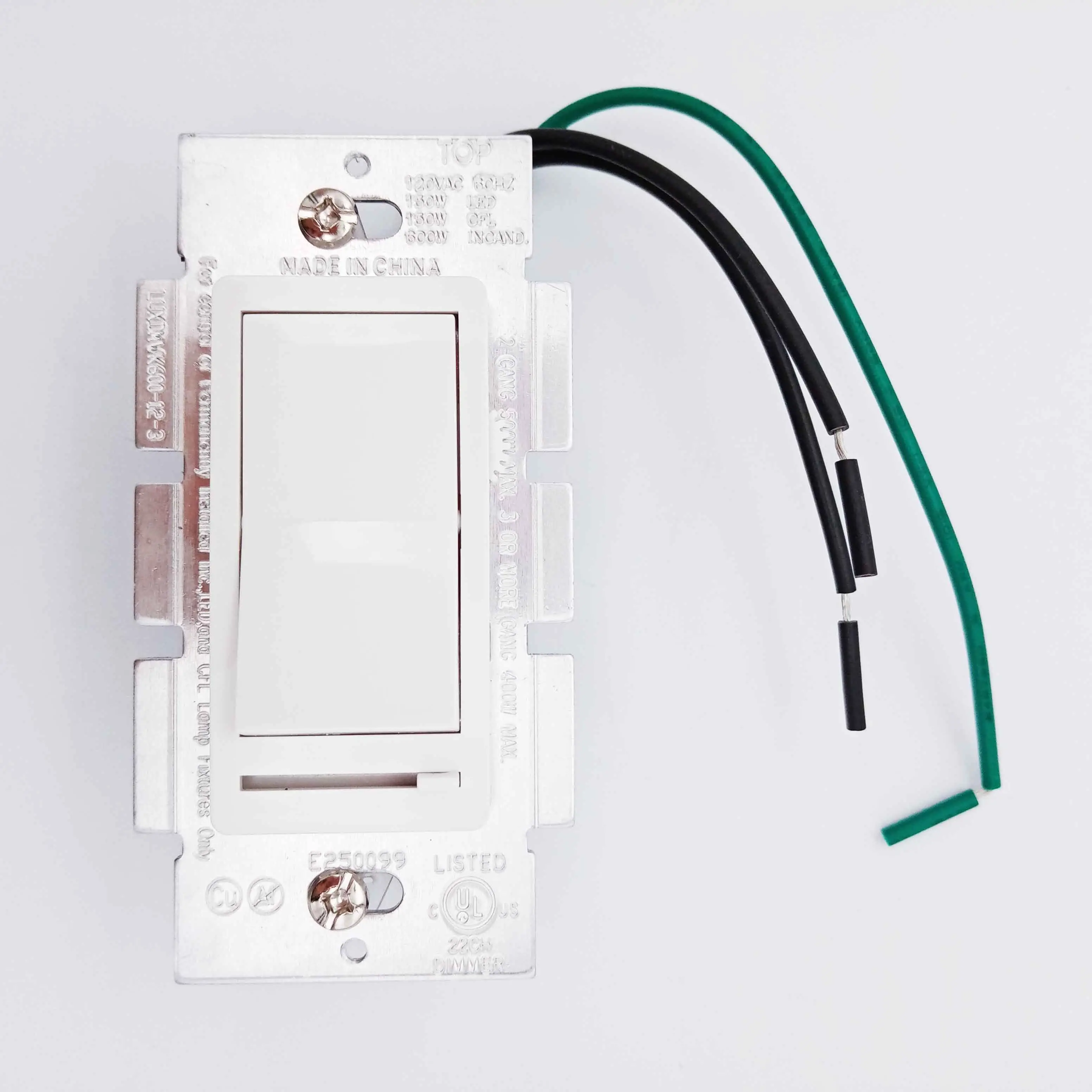 Unipolaire Gradateur Interrupteur Mural pour Dimmable LED, Halogène et Ampoules À Incandescence