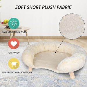 Factory Removable Washable Cover Modern <b>Pet</b> Furniture <b>Pet</b> <b>Sofa</b> Bed with Wooden Legs Frame Solid Pattern Breathable All Seasons - Product Image 2