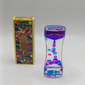 <span class=keywords><strong>Sablier</strong></span> en acrylique bicolore avec bulles flottantes, décoration de bureau sensorielle et jouet pour enfants - Product Image 6