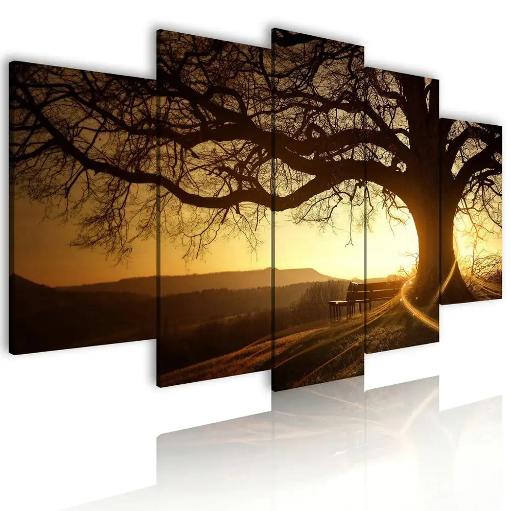 2023 High Quality Drop shipping Panel tree Canvas Painting for Living Room Landscape Home Decorations for Home