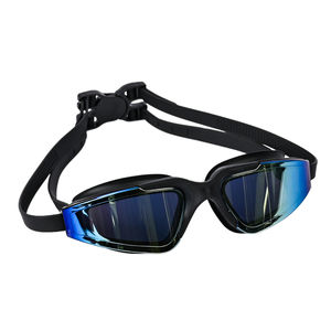 Lunettes de natation en silicone de course pour adultes Lentille de revêtement miroir large équipement d'entraînement pour adultes - Product Image 1
