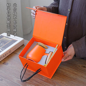 Großhandel 14oz 17oz weiße hölzerne Hand Porzellan Tee tasse benutzer definierte Logo gedruckt schwarze Keramik Kaffeetasse mit Bambus deckel - Product Image 6