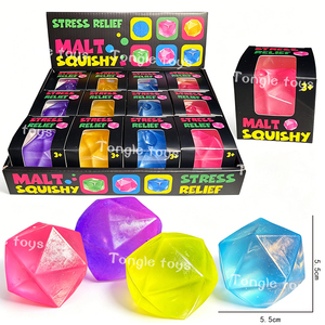 Juego de Juguetes Blandos de Malta al por Mayor: Cubo de Diamante, Bola Luminosa, Purpurina Transparente, Rebote Lento, Juguetes Antiestrés para Apretar - Product Image 1