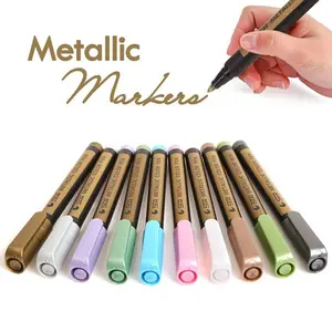 10 Stuks Gekleurde Markers Verf Pennen Art Permanente Schrijven Acryl Pro Marker Voor Stenen Schaatsen Papier Glas Muur Tekening
