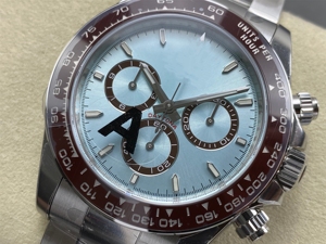 Reloj Mecánico Impermeable de Súper Calidad, Fábrica VS, 40 mm, Acero 904L, Movimiento 4131, Cronógrafo, Color Azul Hielo - Product Image 4