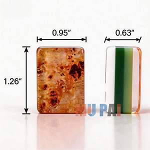 Elegante Juego de Mahjong de Acrílico Transparente, Fichas Transparentes con Detalles Dorados, Estilo Moderno y Lujoso, Decoración Artística para el Hogar - Product Image 6