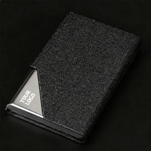 Nouveauté : Porte-cartes de visite en métal et cuir PU - Product Image 1