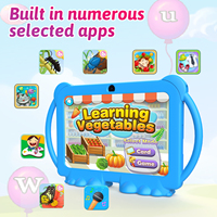 Tablette pour enfants de 7 pouces, étui en silicone, design portable, 2+32 Go, Android 12, processeur quadricœur, écran capacitif, avec de nouvelles images de dessins animés