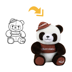 Produttore di Giocattoli in Peluche Personalizzati OEM ODM, Bambola di <span class=keywords><strong>Panda</strong></span> Morbida Imbottita, Design Personalizzato da <span class=keywords><strong>Disegno</strong></span> del Cliente per Regali per Bambini - Product Image 2