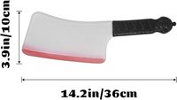 Faux couteau de boucher en plastique sanglant pour Halloween Fools Day Party Prop