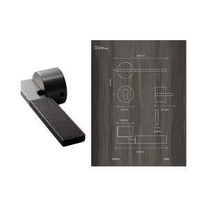 אירופאי סגנון עור + אבץ סגסוגת דלת ידית מנעול פנים שינה/אמבטיה מנעול נגד גניבה בית חדר בטיחות דלת מנעול CL-0905 - Product Image 1