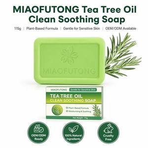 Jabón en Barra de Aceite de Árbol de Té Orgánico Natural de 115 g, Jabón Herbal Antiacné, Control de Grasa, Calmante e <span class=keywords><strong>Hidratante</strong></span> <span class=keywords><strong>para</strong></span> Piel Sensible, Rostro y Cuerpo - Product Image 2