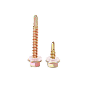 Vis autotaraudeuses North Tower M5x20mm à tête à embase en acier au carbone plaqué pour tôle ondulée - Product Image 1