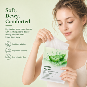 Mascarilla Facial de Gel de Aloe Vera al por Mayor, Hidratante, <span class=keywords><strong>para</strong></span> el Cuidado de <span class=keywords><strong>la</strong></span> <span class=keywords><strong>Piel</strong></span>, <span class=keywords><strong>Productos</strong></span> de Belleza Aclarantes, Calmantes y Humectantes - Product Image 4