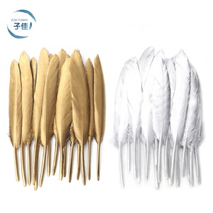 Bán buôn 10-15cm Lông Ngỗng Nhuộm trắng Tip Vàng Bộ lông cho hàng thủ công & Quà Tặng bao bì - Product Image 6