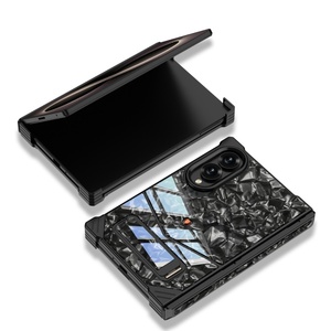Luxury Marble Texture Magnetic <b>Phone</b> Case for Samsung Z Fold 8 Ultra With 360° <b>Ring</b> Stand Aluminum Alloy Frame Shockproof Cover - Product Image 5
