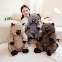Poupées en peluche chat à poils longs personnalisées et en gros, jouets en peluche animaux de qualité supérieure, idéales comme cadeaux, fabricant professionnel de jouets en peluche