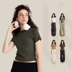 Camiseta de Verano Informal con Bordado de Diamantes y Logotipo Personalizado, Camiseta de Manga Corta para Mujer, Ropa de Mujer, Camiseta de Algodón para Mujer - Product Image 3