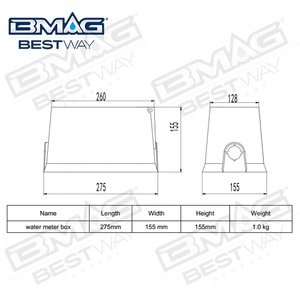 <span class=keywords><strong>Caja</strong></span> Protectora para Medidor <span class=keywords><strong>de</strong></span> <span class=keywords><strong>Agua</strong></span> BMAG PA PP <span class=keywords><strong>de</strong></span> Plástico Negro L270 IP68 OEM para Medidor <span class=keywords><strong>de</strong></span> <span class=keywords><strong>Agua</strong></span> <span class=keywords><strong>de</strong></span> Tipo Seco Multichorro DN15 - Product Image 6