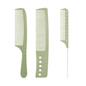 Peine Profesional para Cortar el Cabello en 8 <span class=keywords><strong>Colores</strong></span> - Serie Verde, Peine de Peluquería Antiestático para Desenredar y Peinar, para Peluqueros - Product Image 5
