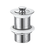 Accessoires de salle de bain en laiton chromé G1-1/4" : Bonde de lavabo avec couvercle
