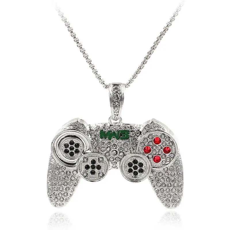 Hip Hop Schmuck Anhänger Bling Iced Out Spiele konsole Anhänger Kindheit Erinnerungen Herren Rap Spiele konsole Controller Charm