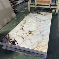 Panneaux muraux en PVC marbré avec revêtement UV pour projets de décoration