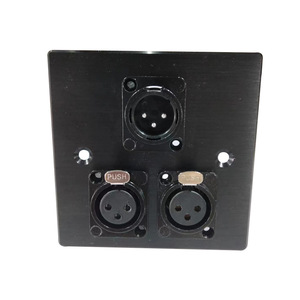 Panneau audio XLR 86x86mm à montage mural, prise multimédia pour câble audio-vidéo - Product Image 1