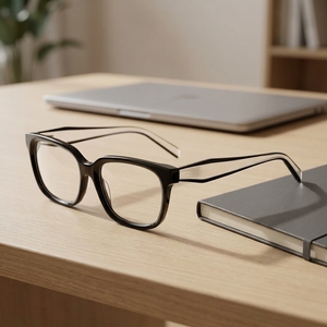 Montature per Occhiali in Acetato Tartarugato, Forma Quadrata, Montatura Completa, Unisex per Uso Quotidiano - Product Image 3