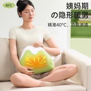 Masajeador Lumbar AUX Verde Menta con Compresa Caliente, Soporte para Cintura, Recargable por USB - Product Image 1