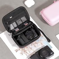 Étui de transport pour appareil photo avec poche en filet et emplacements pour cartes, boîte organisatrice pour appareil photo numérique étanche et antichoc