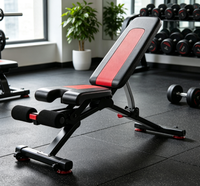 Banc de musculation en acier allié pour la maison - Réglable, pliable et empilable - Équipement d'entraînement de force - Banc de musculation pour sit-ups
